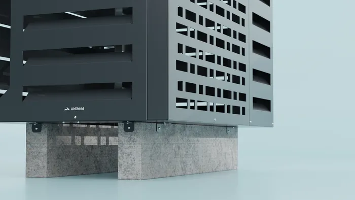 Detajl lamel in vpetja pokrova AirShield, 3D render 1