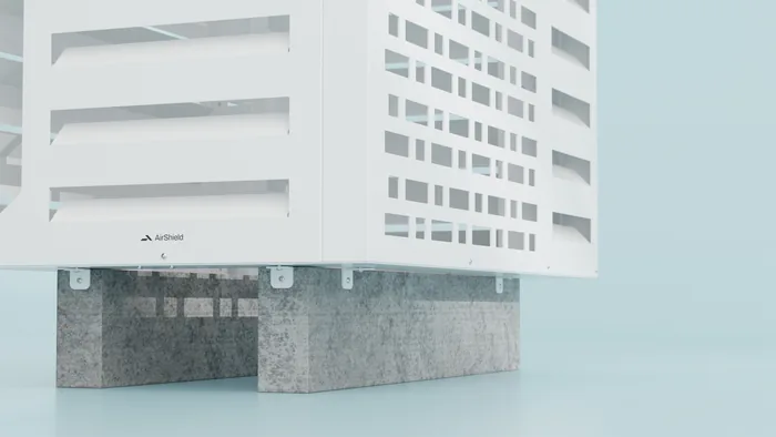 Detajl lamel in vpetja pokrova AirShield, 3D render 2