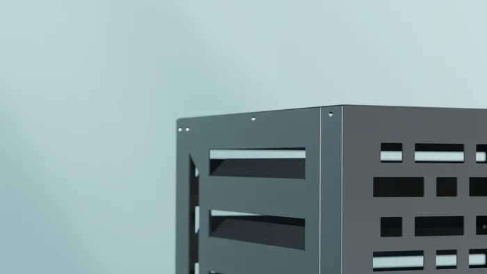 Detajl lamel in vpetja pokrova AirShield, 3D render 3