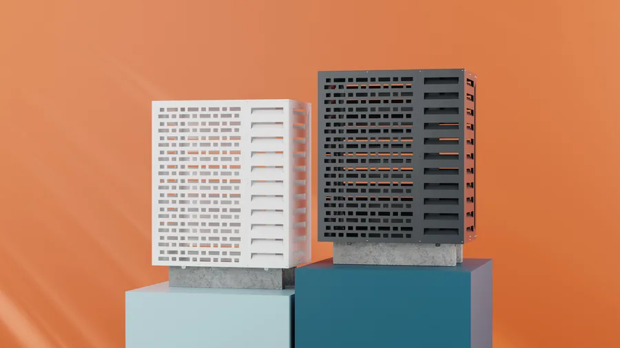 Pokrova AirShield na podstavkih, scenski 3D render 2