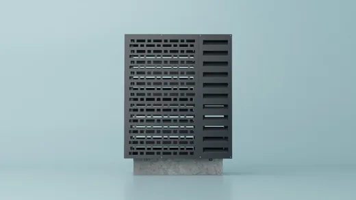 Pokrov AirShield v antracitu, studijski kader 1, 3D render