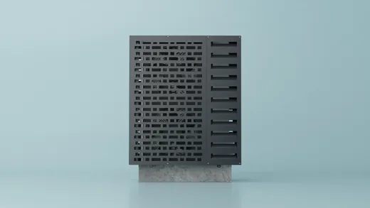 Pokrov AirShield v antracitu, studijski kader 2, 3D render