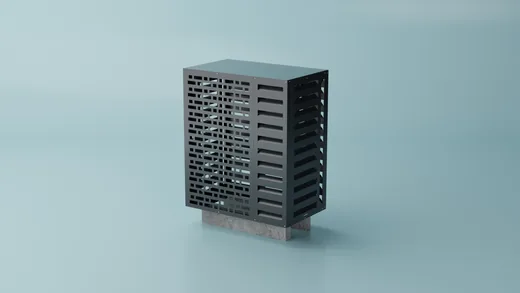 Pokrov AirShield v antracitu, studijski kader 7, 3D render