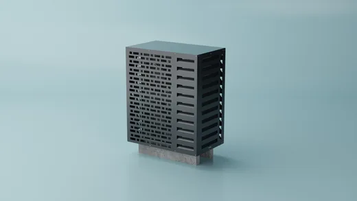 Pokrov AirShield v antracitu, studijski kader 8, 3D render
