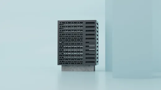 Pokrov AirShield v antracitu, studijski kader 9, 3D render