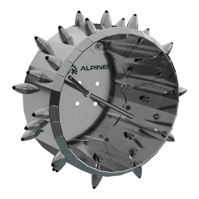Bodičasta kolesa na hitri priklop, 3D render, Alpiner
