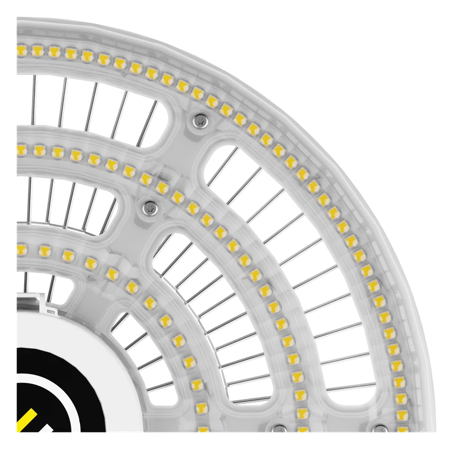 LED plošča sijalke V2M od blizu, posamezne diode in fosforni sloj