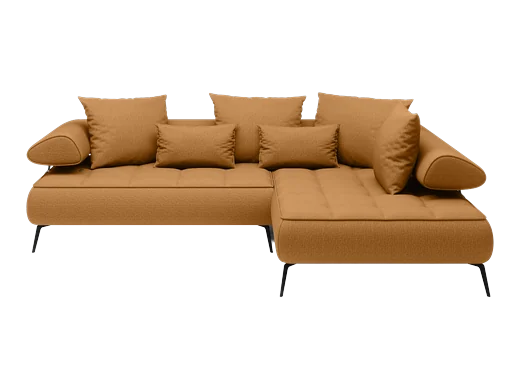 Sedežna garnitura v oranžni izvedbi, 3D render