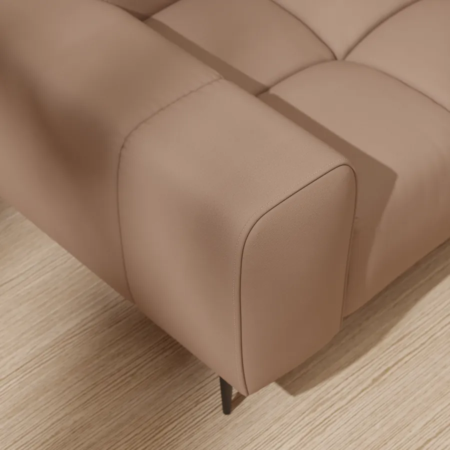 Detajl naslona za roke in kovinske noge, 3D render
