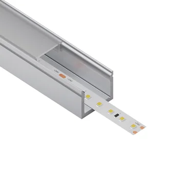 ALU profil L008, produktni render z vstavljenim trakom