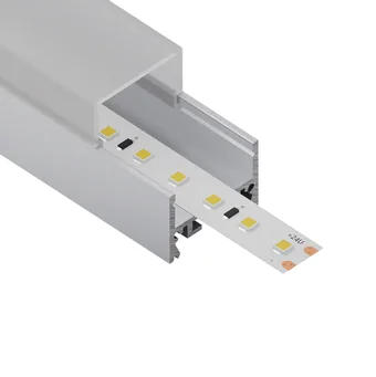 ALU profil L027, produktni render z vstavljenim trakom