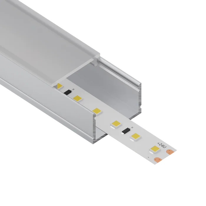 ALU profil L014, render kot izrez brez ozadja
