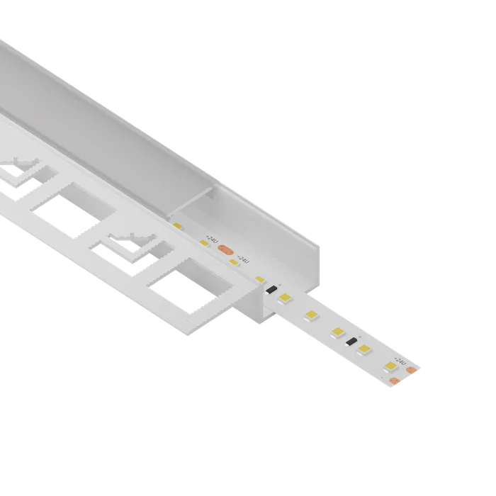 ALU profil L022, render kot izrez brez ozadja