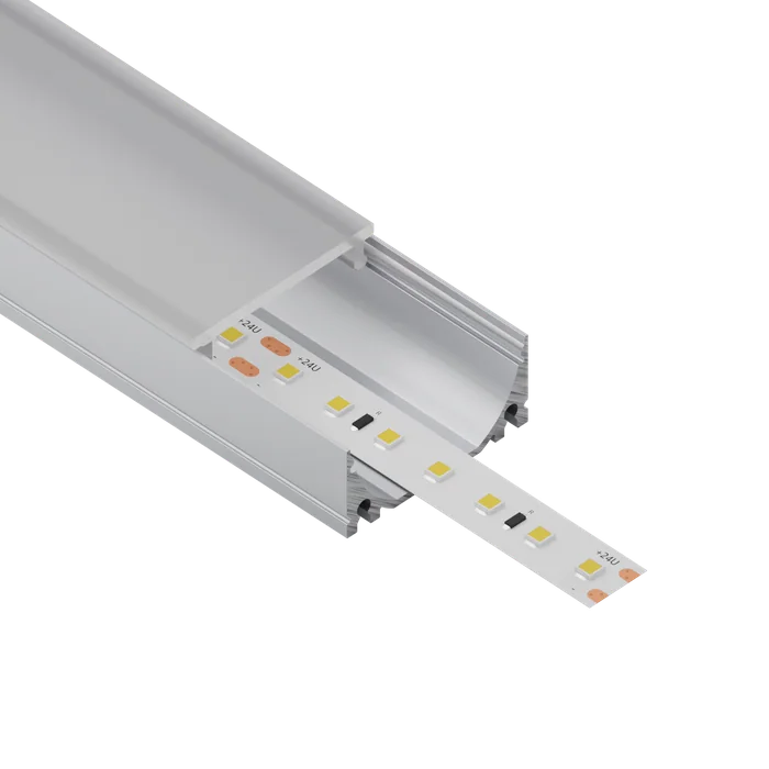 ALU profil L028, render kot izrez brez ozadja