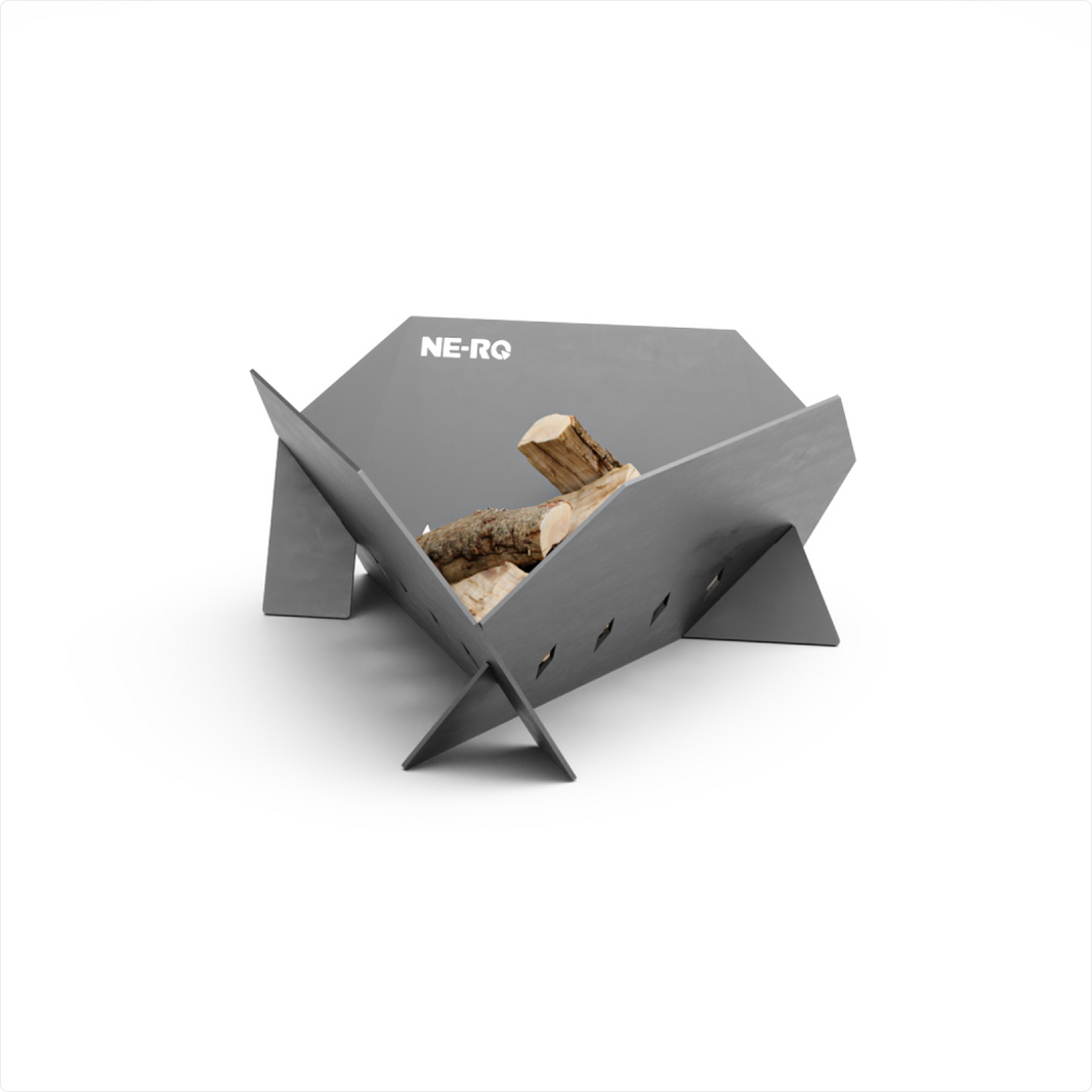 Ognjišče Fire Pit, naloženo, 3D render