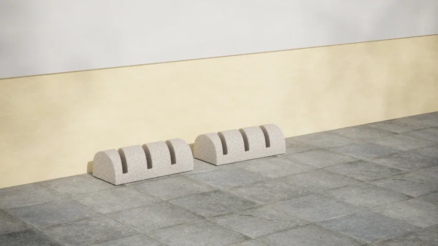 Vrtni umivalnik ob hiši, 3D render, Pučko