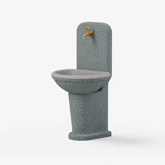 Vrtni umivalnik Dalija, obdelava pran zelen, 3D render za katalog Pučko