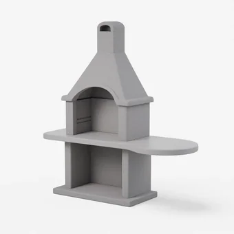 Kamin Arboretum, obdelava peskan siv, 3D render za katalog Pučko
