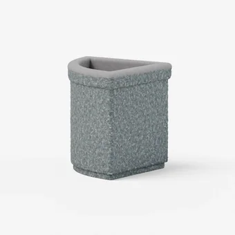 Korito kotno 40x40x40, obdelava pran zelen, 3D render za katalog Pučko