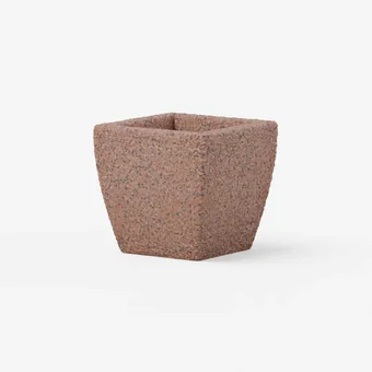 Korito tulipan 36x36x35, obdelava pran rdeč + črn, 3D render za katalog Pučko