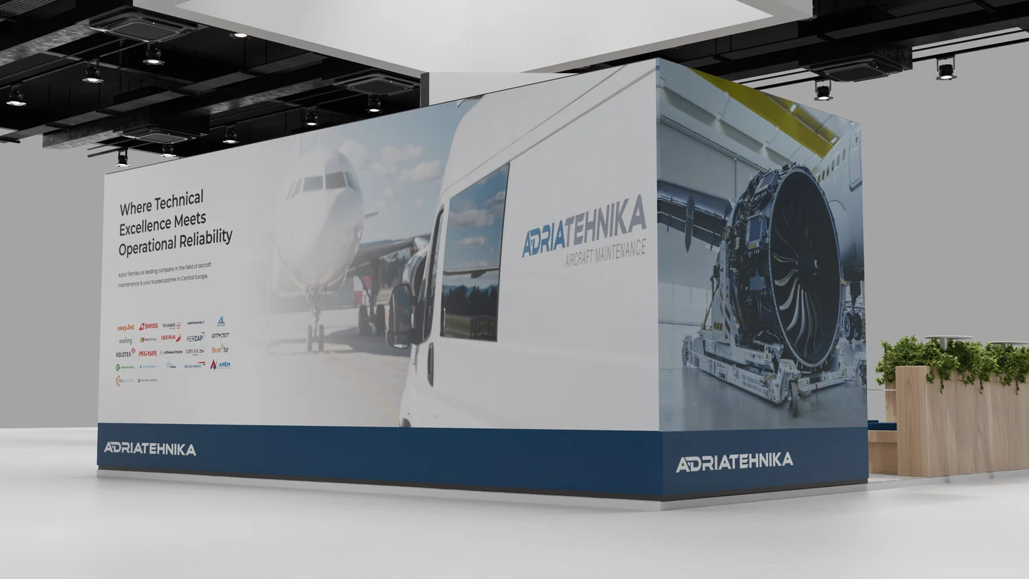 Grafika na stranski steni stojnice, 3D render