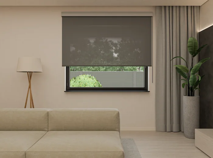 Notranje senčilo v dnevni sobi, 3D render, Tehrol
