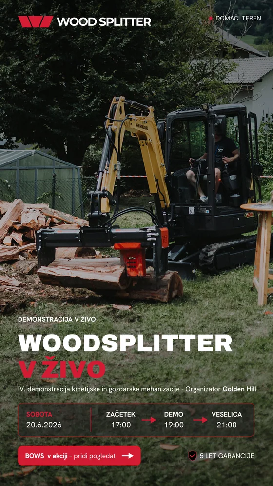 Instagram story, napoved demonstracije WoodSplitter v živo